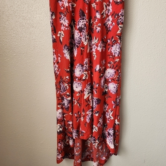 Anthropologie Maeve Mavis Puff Sleeve Floral Midi Dress Orange Boho Cottage 4 - Picture 11 of 14